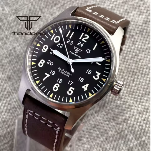 TANDORIO Pilot Automatic Watch | 200M Field Performance in Sapphire Steel
