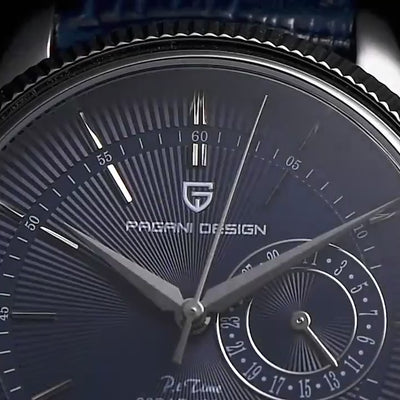 Sobrio dress watch video: dial and strap details. Shows the blue-dial version; see product photos for your selected colour.