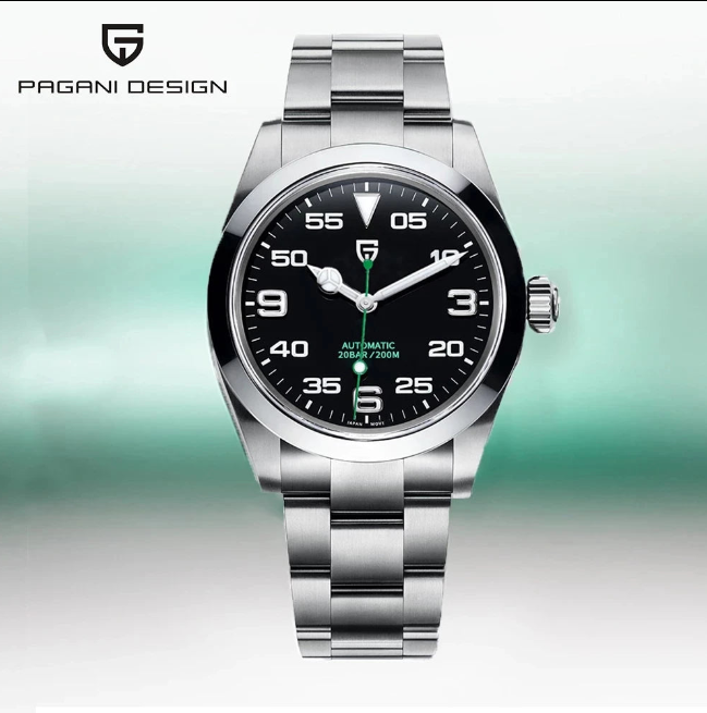 PAGANI DESIGN Luxury Mechanical Diver Watch for Men | AR Sapphire Crystal with Screw-Down Crown and High Water Resistance