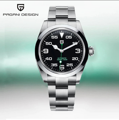 PAGANI DESIGN Luxury Mechanical Diver Watch for Men | AR Sapphire Crystal with Screw-Down Crown and High Water Resistance