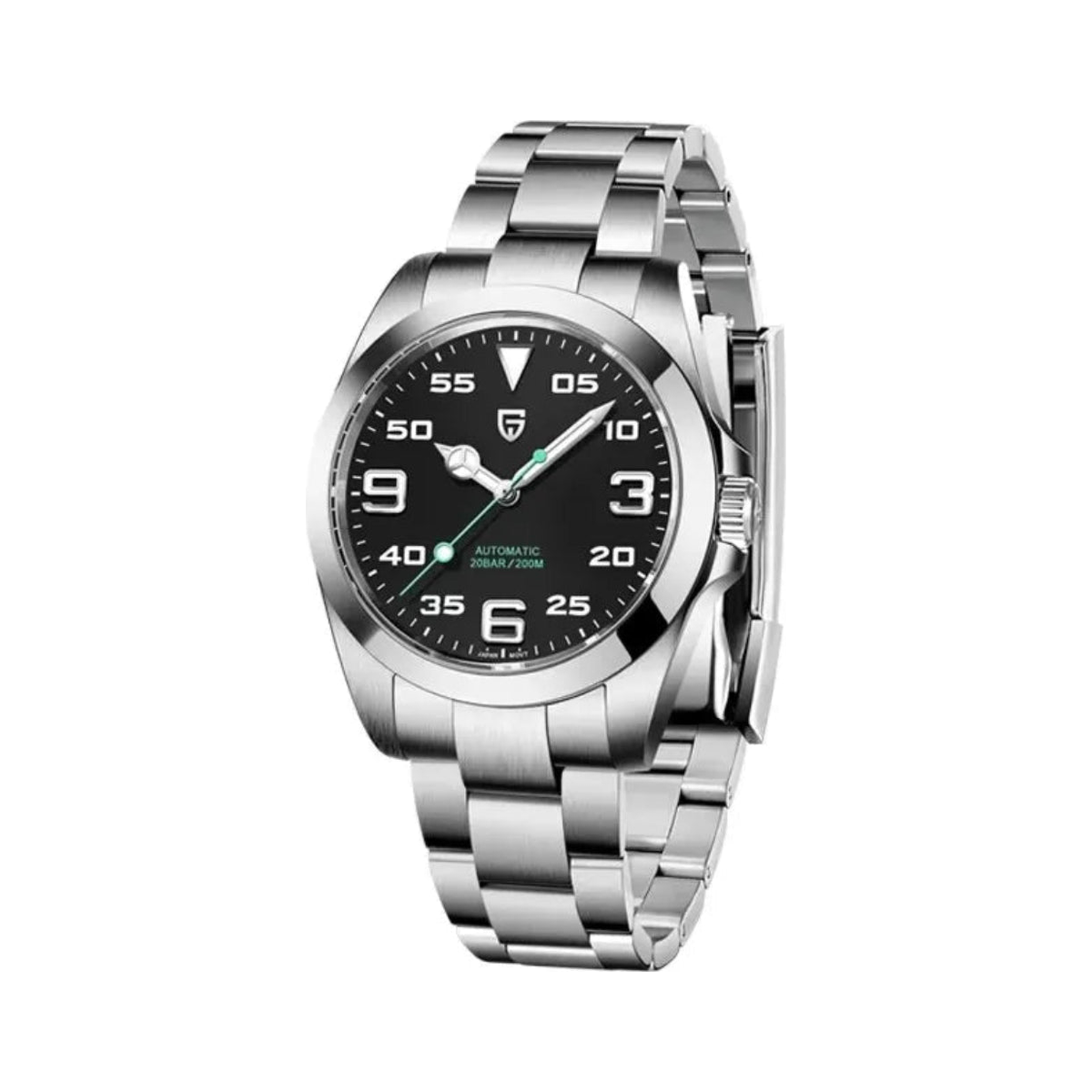 Mechanical diver watch, 40mm, green dial, sapphire crystal — RoyElite