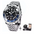 GMT automatic watch, black and blue bezel, jubilee steel bracelet — RoyElite