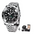 GMT automatic watch, full black, jubilee steel bracelet — RoyElite