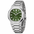 Reloj automático con esfera verde y brazalete de acero plateado