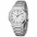 Reloj automático con esfera blanca y brazalete de acero plateado