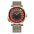 Roulette dial automatic watch, black dial, gold mesh bracelet — RoyElite