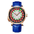 Roulette dial automatic watch, white dial, blue leather strap — RoyElite