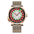 Roulette dial automatic watch, white dial, gold mesh bracelet — RoyElite